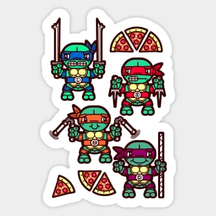 Ninja Turtles Pizza Party Sticker